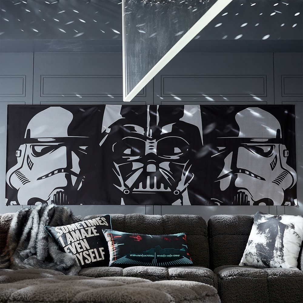 Pottery Barn Teen Black and White Star Wars Wall Decor